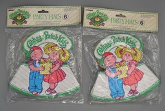 Vintage 80s Cabbage Patch Kids Birthday Party Supplies Decorations Lot Hats 1983