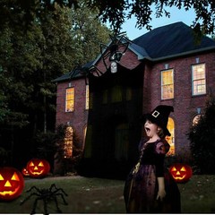 10.8′ Halloween Haunted House Ghost Hanging Decoration Skeleton Skull Home Decor