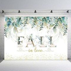 Fall in Love Backdrop Fall Bridal Shower Party Decorations Banner 7 X 5 Feet
