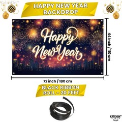 KatchOn, XtraLarge Happy New Year Banner – 72×44 inches, York City