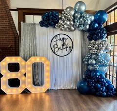 Blue Balloon Arch Kit, 102pcs Navy Blue Silver Blue Metallic Blue Difference …