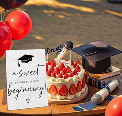 Graduation Candy Bar Sign 5 X 7″, a Sweet Ending to a New Beginning, Graduation