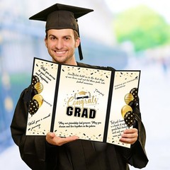 Graduation Party Decorations, Black Gold Class of 2026 Congratulations Grad
