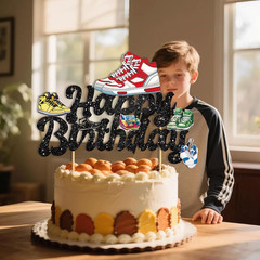 Sneaker Happy Birthday Cake Topper Sneaker Cake Decorations Sneaker Party Decora