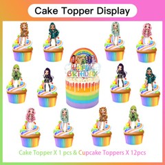 Rainbow High Birthday Party Supplies Set Plates Balloons Banner Birthday Gift