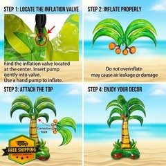 Tedercle 52″ Inflatable Palm Tree Balloon Hawaiian