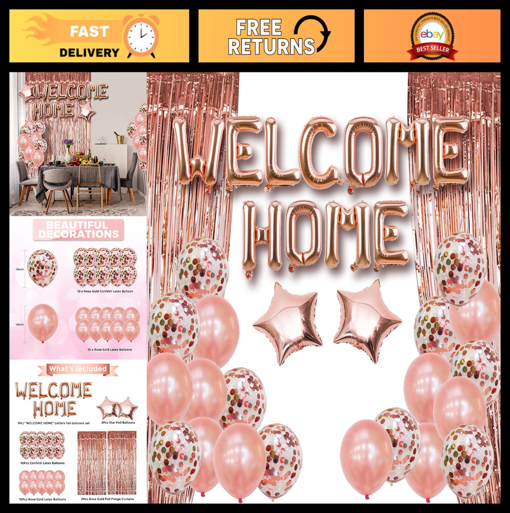Welcome Home Party Decorations – Balloons, Banners & Signs for Baby Girl Celebra