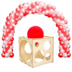 Pllieay 9 Sizes Collapsible Wood Balloon Sizer Cube Box for Balloons Decorati…
