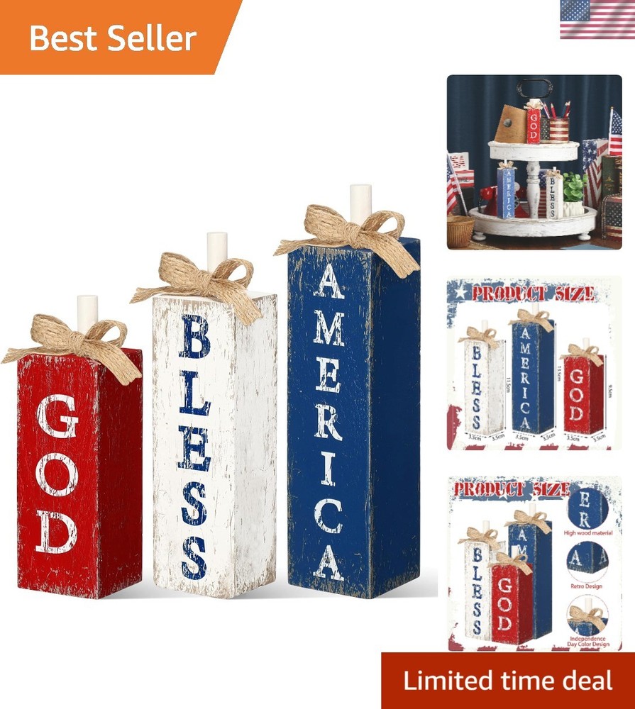 Durable Patriotic 3-Pc Table Decorations for 250th Anniversary Celebrations