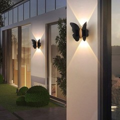 Solar Wall Light IP65 Waterproof with Unique Butterfly Design for Home Lighting