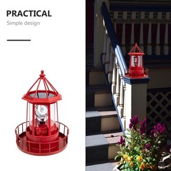 Operitacx Solar Lighthouse Rotating Outdoor Garden Light Waterproof Landscape…