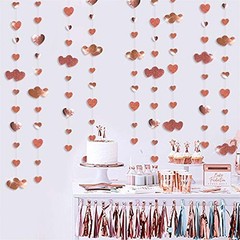 Valentines Day Party Decorations Rose Gold 52 Foot (Pack of 4),