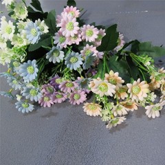 Artificial Flower Bundle Light Yellow Blue Pink Purple Lemon Yellow White 32cm