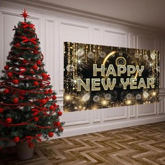 Extra Large Happy New Year Fabric Sign Banner