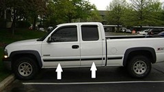 Automotive Authority Black Chrome Side Body Trim Molding for 1999-2006 Chevy