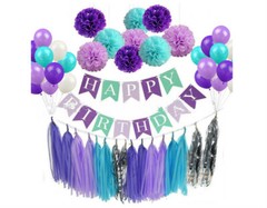 Purple Birthday Party Decorations for Birthday Wedding Party Supplies Decoration