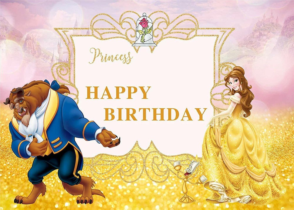 New Disney Beauty & The Beast Belle Birthday Party Supplies Tableware & Balloons