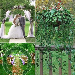 12 Pack Fake Vines for Room Decor Artificial Ivy Garland 84FT VINES, Green