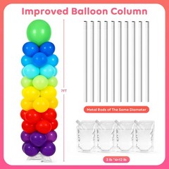 Adjustable balloon column kit set of 2, 78 Inch balloon tower Reusable Metal …