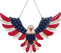 Durable 21.7» Red, White & Blue Eagle Wall Art for Celebrating American Freedom