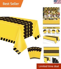 4 Pack Dump Truck Construction Tablecloths – 51×86 Inch for Vibrant Parties
