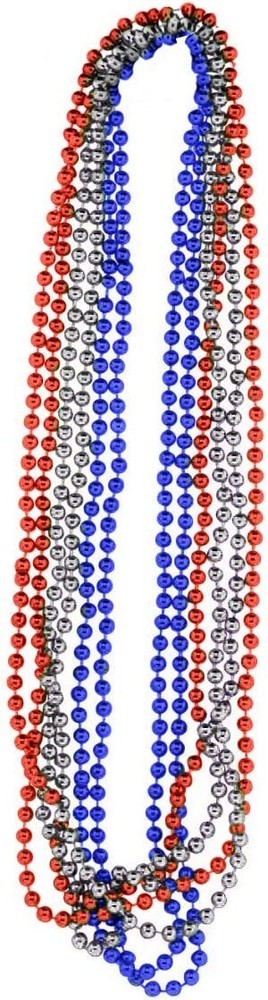 PMU Mardi Gras Metallic Beads, Carnival Party, Necklace, Party Favor
