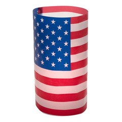 Patriotic USA Flag Plastic Luminary Wraps 12 Pc Stars Stripes 16.5″ x 9″