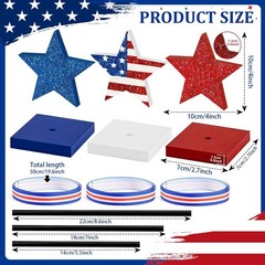 Charming 4th of July 3 PCS Star Set – Perfect for All Your Patriotic Occasions