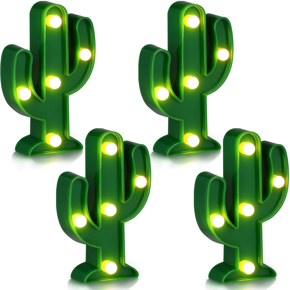 Cactus LED Party Lights 4.72×2.76 Inch Mexican Decorations Cactus Shaped Party