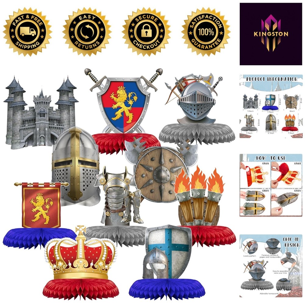 Celebrate with 10 Medieval Knight Decorations – Castle Themed Party Essentials