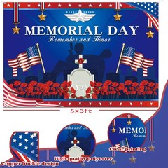 Veterans Day Decorations Memorial Day Background Banner Red and Blue Veteran…