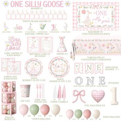 HAKOTI One Silly Goose Pink Decor