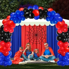 SmoothNovelty 57pcs 2026 Graduation Decorations Red Blue Black Balloon Arch K…