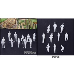 Miniature Figures Miniature Mixed Painted People Plastic Railway 50/100Pcs