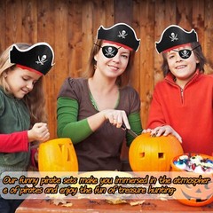 36 Pcs Funny Pirate Party Set- Pirate Kids’ Party Cosplay Supplies Include 12…