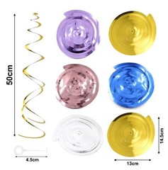 Swirl Decoration, 7pcs Hanging ceiling Spiral Decorations for Party Multicolour