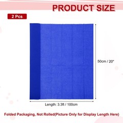 2pcs Crepe Paper Roll Crepe Paper Decor 3.3ft Long 20 Inch Wide Dark Blue,