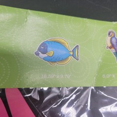 4 Large Pieces Ocean Fish Exotic Birds Cutouts Bag of Chips 2012 Tropical Theme