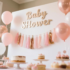 Rose Gold Peach White Pink Tassel Garland Banner, 20 Pack, Tassel Garland Party