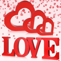 7 PCS Valentines Day Decor Table Centerpiece Red Love Wood Heart Sign