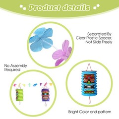 2 Pcs Hawaiian Luau Party Decorations 10 ft 10 feet, As Shown in the Pictures