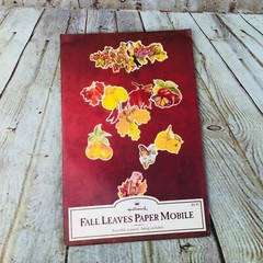 vtg Hallmark paper fall leaves mobile decoration decor