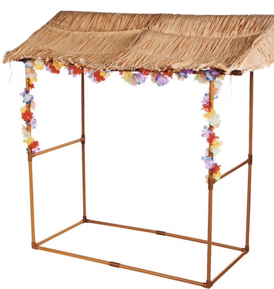 Tabletop Tiki Hut Bar Stand Premium Luau Party Decorations