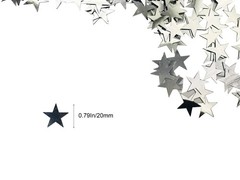 250 Grams Glitter Star Confetti 20mm Metallic Stars Foil Table Silver Decor