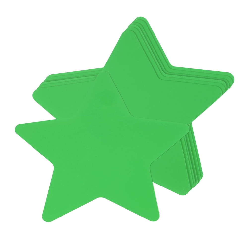 100PCS Green Star Cutouts 3.9 Inch Paper Cards, Bulletin Board Decor Project