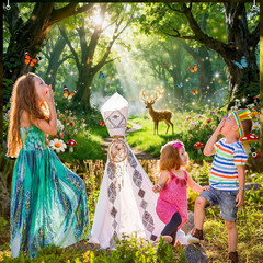 Spring Enchanted Forest Backdrop Fairy Enchanted Forest Party Decorations Banner