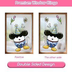 Easter Window Clings for Glass Decorations – 60 Pcs Double-Sided Happy Easter St