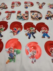 Mario Bros. Birthday Banner Swirl Decorations for Super Mario Themed Party