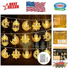 Magical 13FT Star & Moon Twinkle Lights – Ideal for Ramadan Celebrations