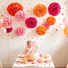 Party Tissue Pom Poms